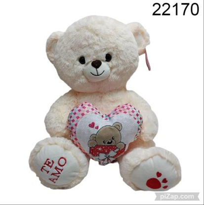 Imagen de PELUCHE OSO CORAZON 42CM 4.24